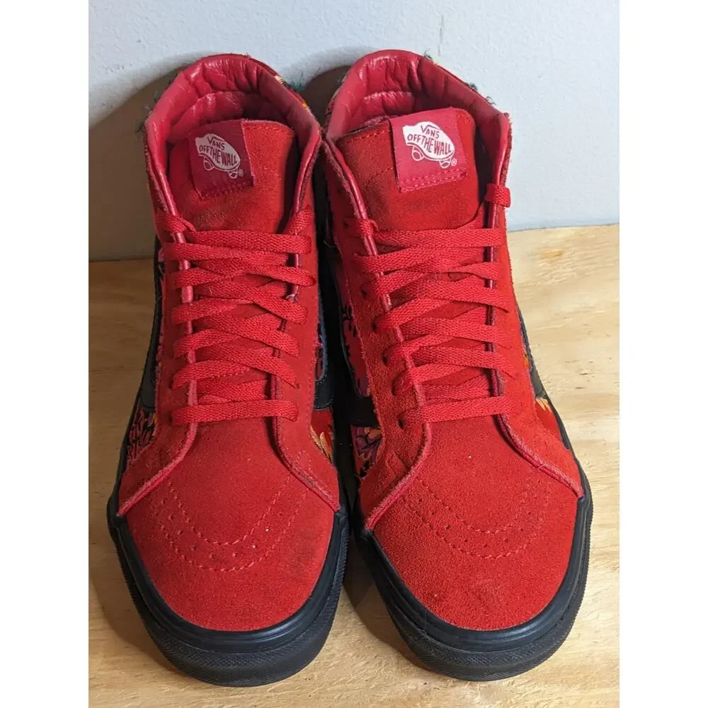 Vans Festival Satin SK8-HI Reissue Shoes Unisex Red Men Size 7.5 / Women Size 9